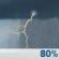 This Afternoon: A chance of showers and thunderstorms before 5pm, then showers and thunderstorms. Mostly cloudy. High near 78, with temperatures falling to around 72 in the afternoon. South wind 5 to 10 mph. Chance of precipitation is 80%. New rainfall amounts between a tenth and quarter of an inch possible. This Afternoon: Chance Showers And Thunderstorms
